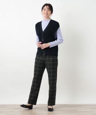チェック柄テーパードパンツ【Leilian WHITE LABEL