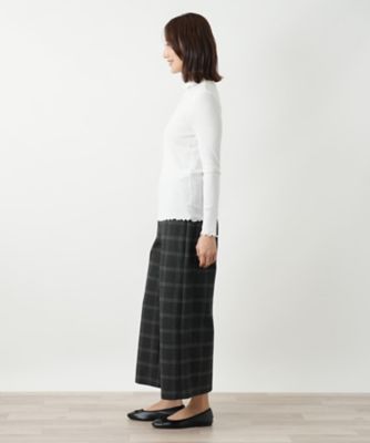 チェックワイドパンツ【Leilian WHITE LABEL