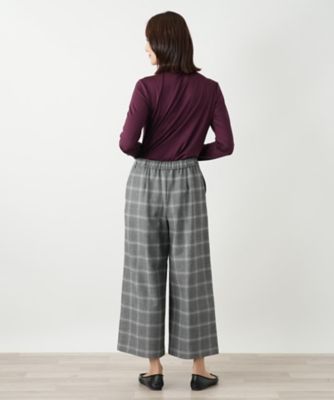 チェックワイドパンツ【Leilian WHITE LABEL