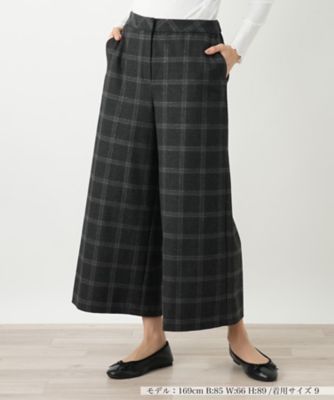 Leilian (Women)/レリアン チェックワイドパンツ【Leilian WHITE LABEL】98グレー パンツ・ズボン【三越伊勢丹/公式】