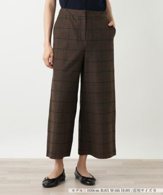 ＜Leilian (Women)＞チェックワイドパンツ【Ｌｅｉｌｉａｎ　ＷＨＩＴＥ　ＬＡＢＥＬ】