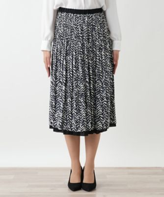 リバーシブルプリーツスカート【Leilian WHITE LABEL