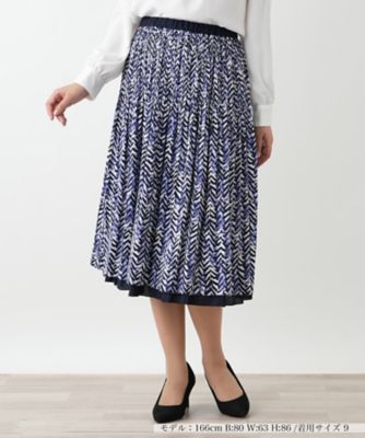 リバーシブルプリーツスカート【Leilian WHITE