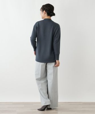 アーガイル柄クルーネックニット【Leilian WHITE
