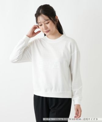 ＜Leilian (Women)＞ビジュークルーネックカットソー【Ｌｅｉｌｉａｎ　ＷＨＩＴＥ　ＬＡＢＥＬ】