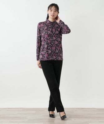 未使用 LEILIAN G.BINDA 伊生地 ペイズリー アンサンブル 13+ ペイズリー柄プリントカットソー【Leilian WHITE