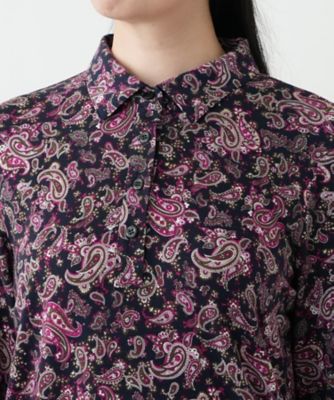 ペイズリー柄ブラウス【Leilian WHITE LABEL