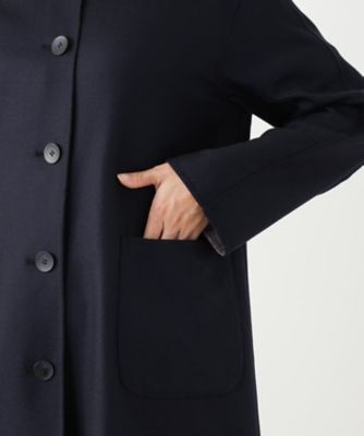 リバーシブルノーカラーコート【Leilian WHITE LABEL