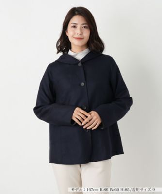 美品　伊太利屋　ジャケット　ショートコート　フーデットコート　ジャケット　13号 美品 伊太利屋 ジャケット ショートコート フーデットコート