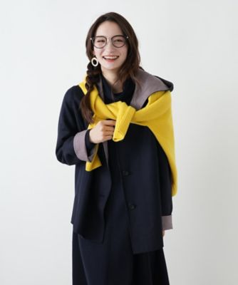 【送料無料】Leilian (Women)/レリアン フーデッドショートコート【Leilian WHITE LABEL】39ネービーブルー アウター【三越伊勢丹/公式】