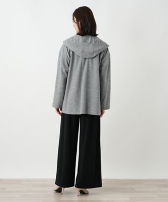 送料無料】フーデッドコート【Leilian WHITE