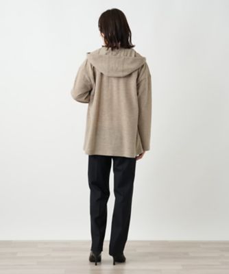 送料無料】フーデッドコート【Leilian WHITE