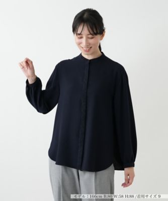 ＜Leilian (Women)＞レーストリムブラウス【Ｌｅｉｌｉａｎ　ＷＨＩＴＥ　ＬＡＢＥＬ】