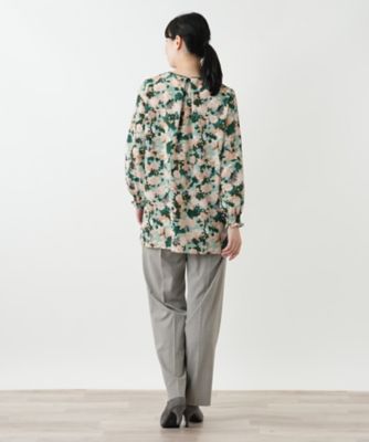 花柄チュニックブラウス【Leilian WHITE LABEL