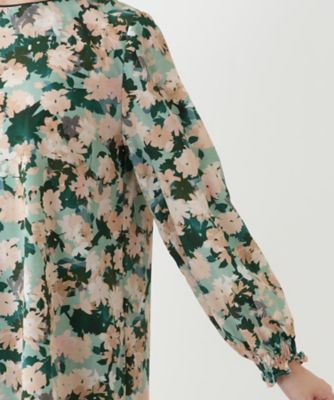 花柄チュニックブラウス【Leilian WHITE LABEL