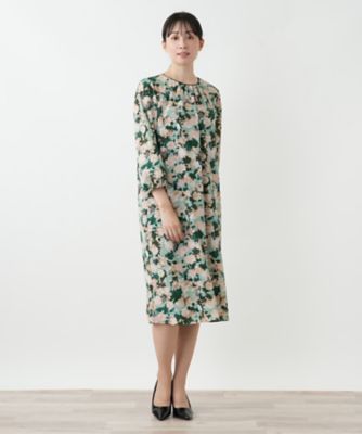 レリアン　leilian 花柄　白黒　ワンピース 7号 レリアン leilian 花柄 白黒 ワンピース 7号 - メルカリ