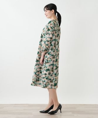 花柄フレアワンピース【Leilian WHITE LABEL