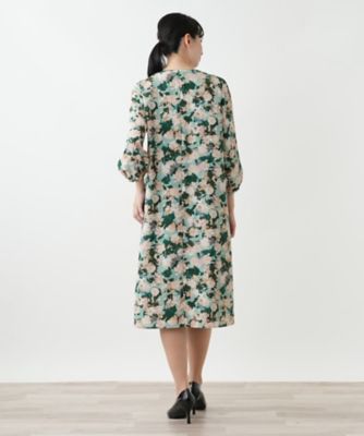 花柄フレアワンピース【Leilian WHITE LABEL