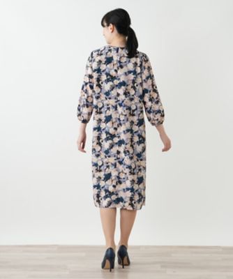 花柄フレアワンピース【Leilian WHITE LABEL