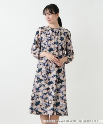 ＜Leilian (Women)＞花柄フレアワンピース【Ｌｅｉｌｉａｎ　ＷＨＩＴＥ　ＬＡＢＥＬ】