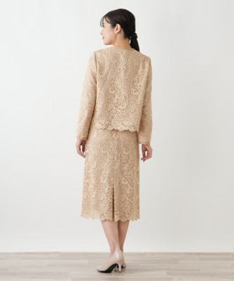 新品⭐︎伊太利屋☆花柄レース ノーカラージャケット IEDIT[イディット] 軽やかにまとう 着こなし華やぐノーカラーレース