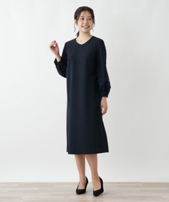スリーブ切替ワンピース【Leilian WHITE LABEL