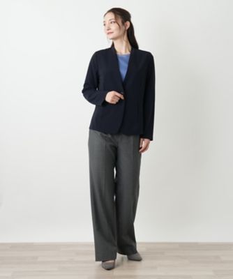 ノーカラージャケット【Leilian WHITE LABEL