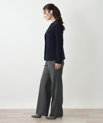 ノーカラージャケット【Leilian WHITE LABEL