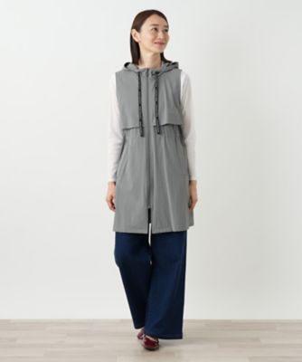 フーディーロングベスト【MUSE BY ROCHAS