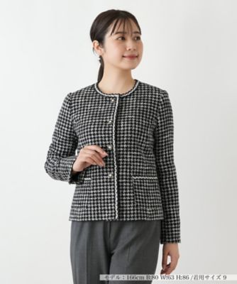 ＜Leilian (Women)＞パールライクボタンジャケット【セレモニー】【Ｌｅｉｌｉａｎ　ＷＨＩＴＥ　ＬＡＢＥＬ】