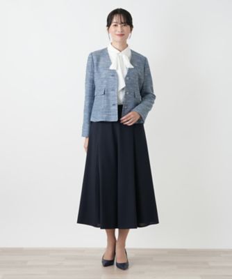 ノーカラージャケット【Leilian WHITE LABEL