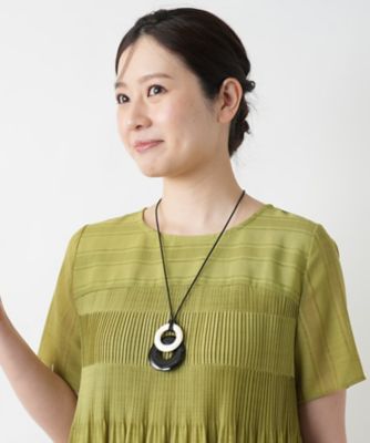 サークルモチーフコードネックレス