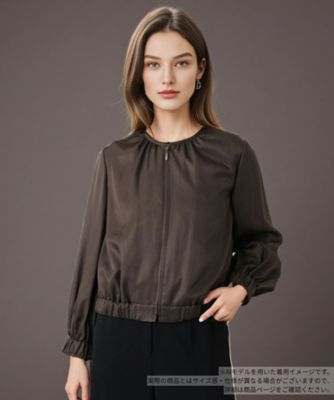 桜井着　bajra ノーカラーブルゾン　美品 送料無料】ノーカラージップブルゾン【BOURGE】 | BOURGE