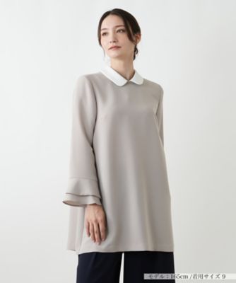 ＜BOURGE (Women)＞ラウンドカラーチュニックブラウス