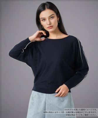 BOURGE (Women)/ブールジュ ドルマンスリーブニット 39ネービーブルー トップス【三越伊勢丹/公式】