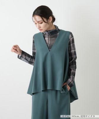 ＜BOURGE (Women)＞Ｖネックフレアベスト