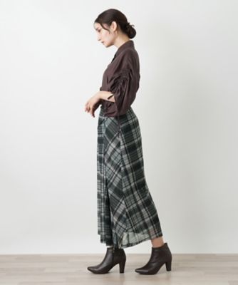 【新品未使用】フェアライアー　チェックフレアプリーツスカート チェックフレアスカート | BOURGE (Women)/ブールジュ | 三越