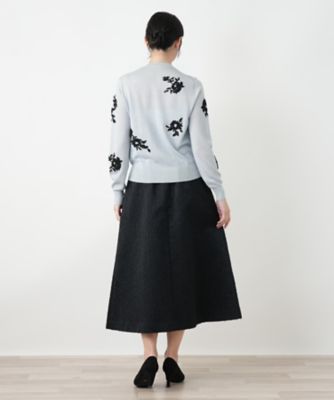 花柄刺繍クルーネックカーディガン | BOURGE (Women)/ブールジュ