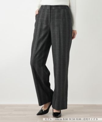 ＜BOURGE (Women)＞千鳥格子柄ワイドパンツ