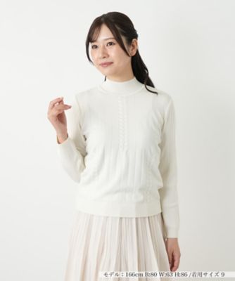 Leilian (Women)/レリアン ハイネックニット【ROCHAS Premiere】91アイボリー トップス【三越伊勢丹/公式】