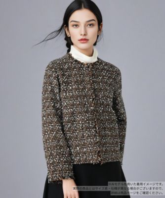 ＜BOURGE (Women)＞ツイードノーカラージャケット