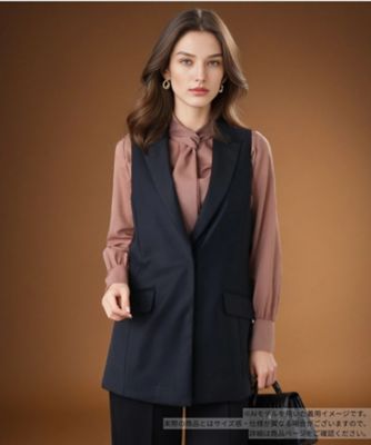＜BOURGE (Women)＞ラペルドロングベスト