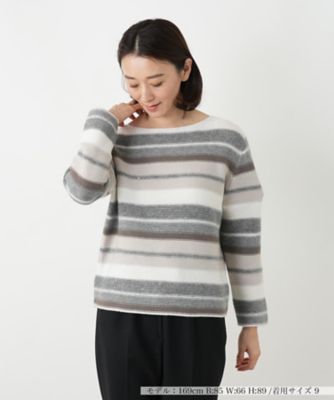 極美品✽YURI PARK メリノウール 定番 ボーダーニット イタリア製 極美品✽YURI PARK メリノウール 定番 ボーダーニット イタリア製 YURI