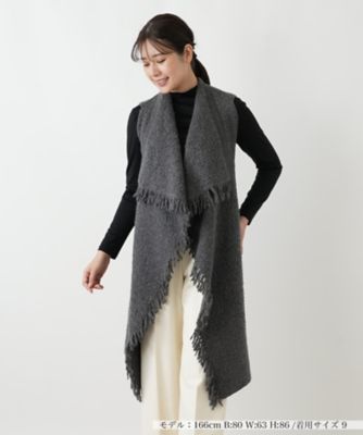 Leilian (Women)/レリアン フリンジニットベスト 97グレー アウター【三越伊勢丹/公式】