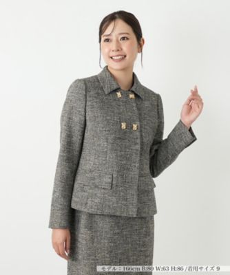 ＜Leilian (Women)＞ダブルジャケット【ＲＯＣＨＡＳ　Ｐｒｅｍｉｅｒｅ】