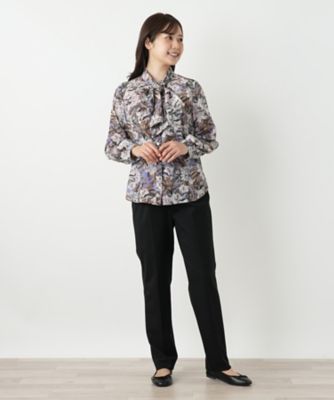 花柄2WAYリボンブラウス【ROCHAS Premiere