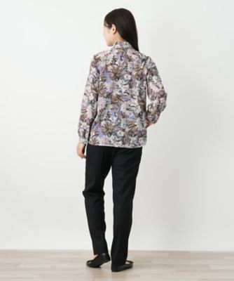 花柄2WAYリボンブラウス【ROCHAS Premiere