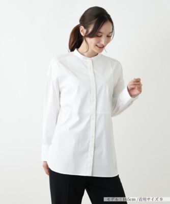 ＜Leilian (Women)＞バンドカラーブラウス【ＲＯＣＨＡＳ　Ｐｒｅｍｉｅｒｅ】【ＲＥＧＧＩＡＮＩ】