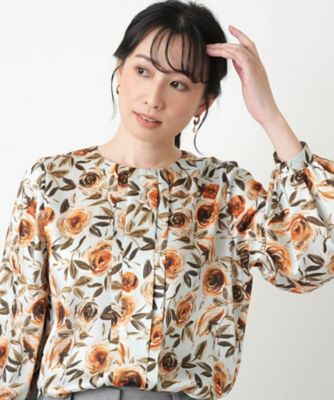 ＜Leilian (Women)＞花柄プリントブラウス【ＲＯＣＨＡＳ　Ｐｒｅｍｉｅｒｅ】【ＲＡＴＴＩ】