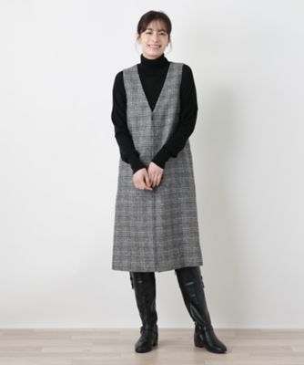 チェック柄ジップジャンパースカート | Leilian (Women)/レリアン